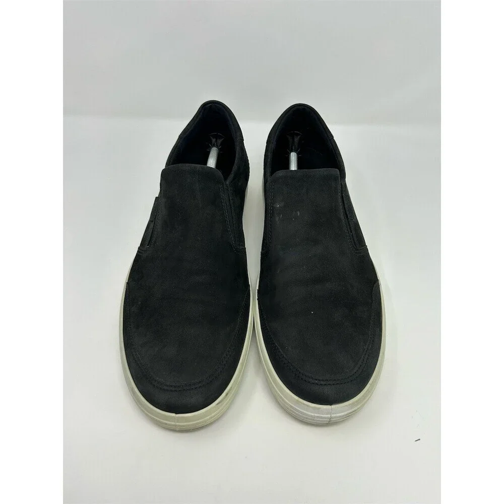 ECCO Soft 7 Slip-On Sneakers Men's Black Casual Shoes White Sole Size 15